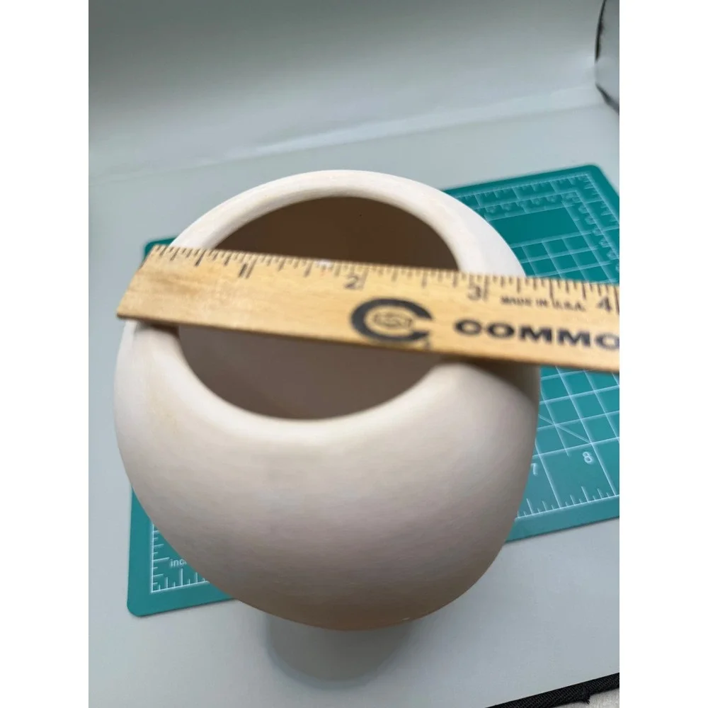 Handmade Marbled Clay Vase Earth Tone Swirl Southwestern Pottery Vessel
